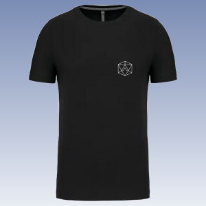 T-shirt noir col rond