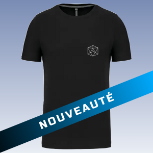 T-shirt noir col rond