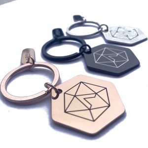 Porte-clé acier inoxydable